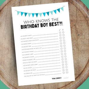 ¿Quién conoce mejor al cumpleañero?, ¿Quién me conoce mejor?, ¿Qué tan bien conoces al cumpleañero?, Juego de preguntas para fiestas de cumpleaños, Trivial de cumpleaños