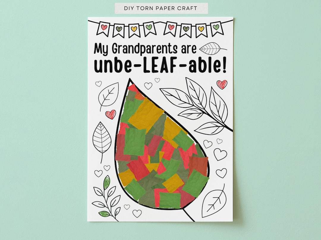 Grandparents Day Craft Activity, Grandparents Day Card, School Activity ...