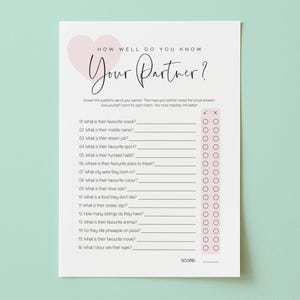 Fun Relationship Quiz, Couple Games Printable, Valentines Day Games, Date Night Games, Couples Night Games, Marriage Anniversary Game