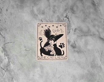 The Cat Lady Tarot Matte Vinyl Sticker