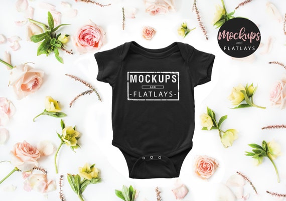Download Infant Baby Onesie Black Rabbit Skins - Iphone Mockup Psd ...