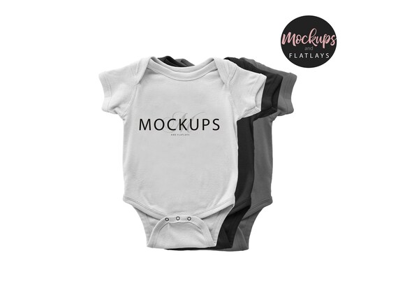 Infant Baby Onesie Black Grey White Trio Rabbit Skins Etsy