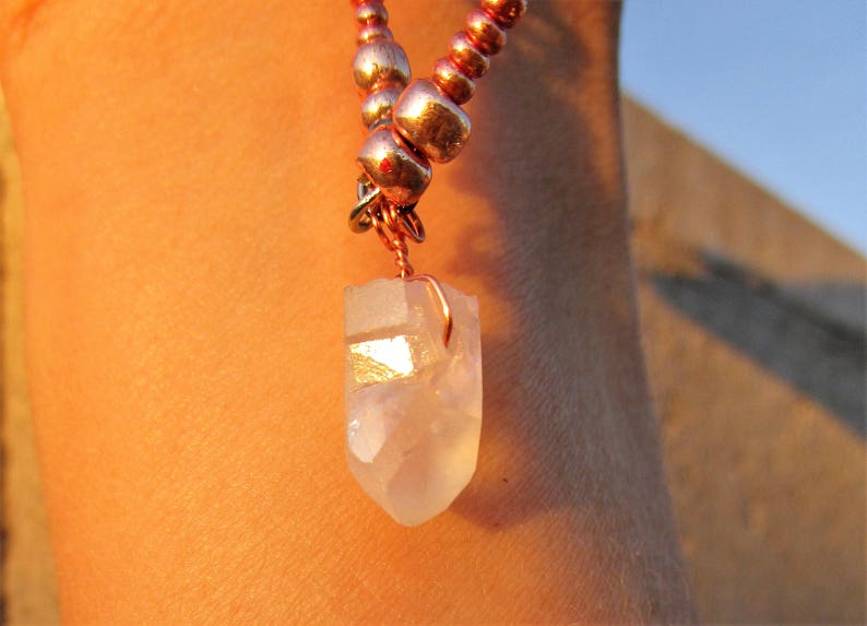 necklace with quartz