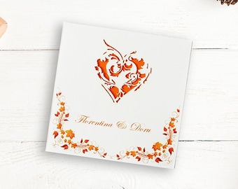 heart wedding invite etsy