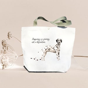 Dalmatische canvas draagtas, hondenliefhebber cadeau