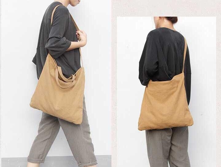 Everyday Cotton Tote Bag Eco Bag for Women Taupe Canvas - Etsy Canada