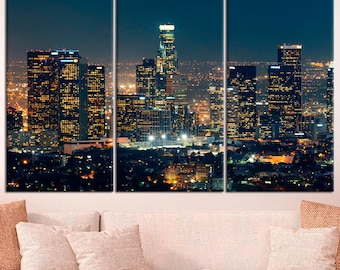 Los Angeles Gebouwen Californië Print Wall Art Stadsgezicht Stad Canvas Schilderij Voor Woonkamer Fotografie Los Angeles Decor Architectuur