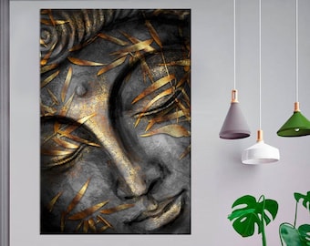 Budda Duchowa Ścienna Sztuka Buddyzm Religia Zen Obraz na Płótnie Medytacja Wydruk Moda Dekoracja Budda Studio Jogi Dekoracja
