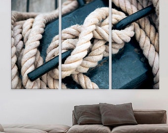 Decoración de pared con nudos marinos, arte de pared con nudos náuticos, impresión de nudos marineros, idea de regalo de decoración costera para cumpleaños, listo para colgar