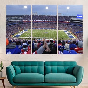 Highmark Stadium Canvastavla Dekor, Buffalo Bills Stadium Poster Väggkonst, Konstverk Färdigt att hänga, Fotbollsfan Gåva