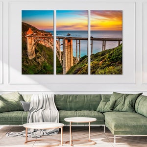 Bixby Creek Bridge Canvas Print Bixby Bridge Big Sur Large Wall Art California Wall Hanging Landscape Wall Art Fine Art Photography