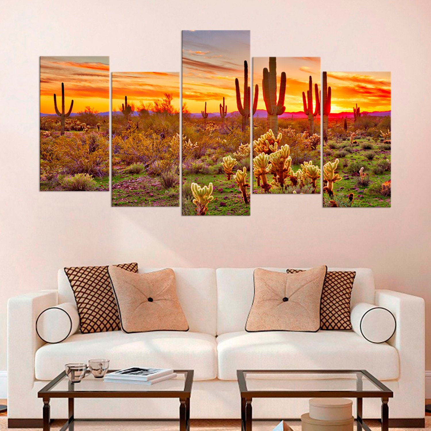 Arizona Print Landscape Painting Cactus Decor Canvas for | Etsy