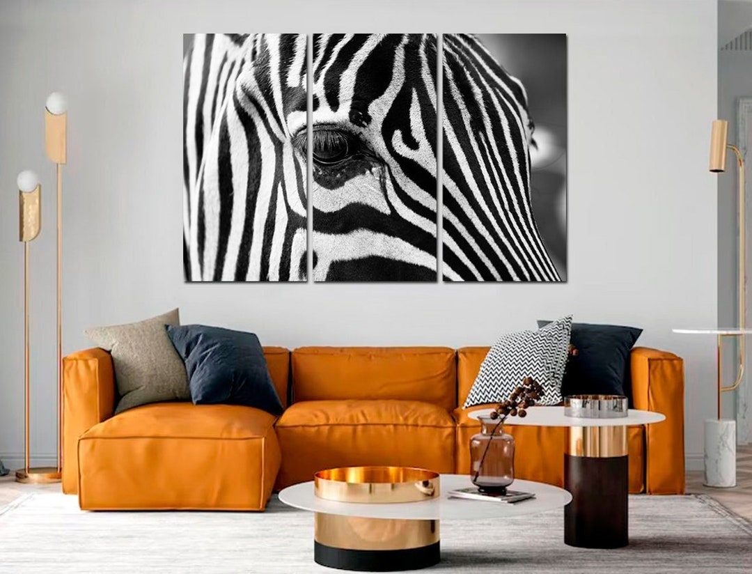 Zebra Canvas Wall Art Print Zebra Photo Living Room Wall Art Wild Life