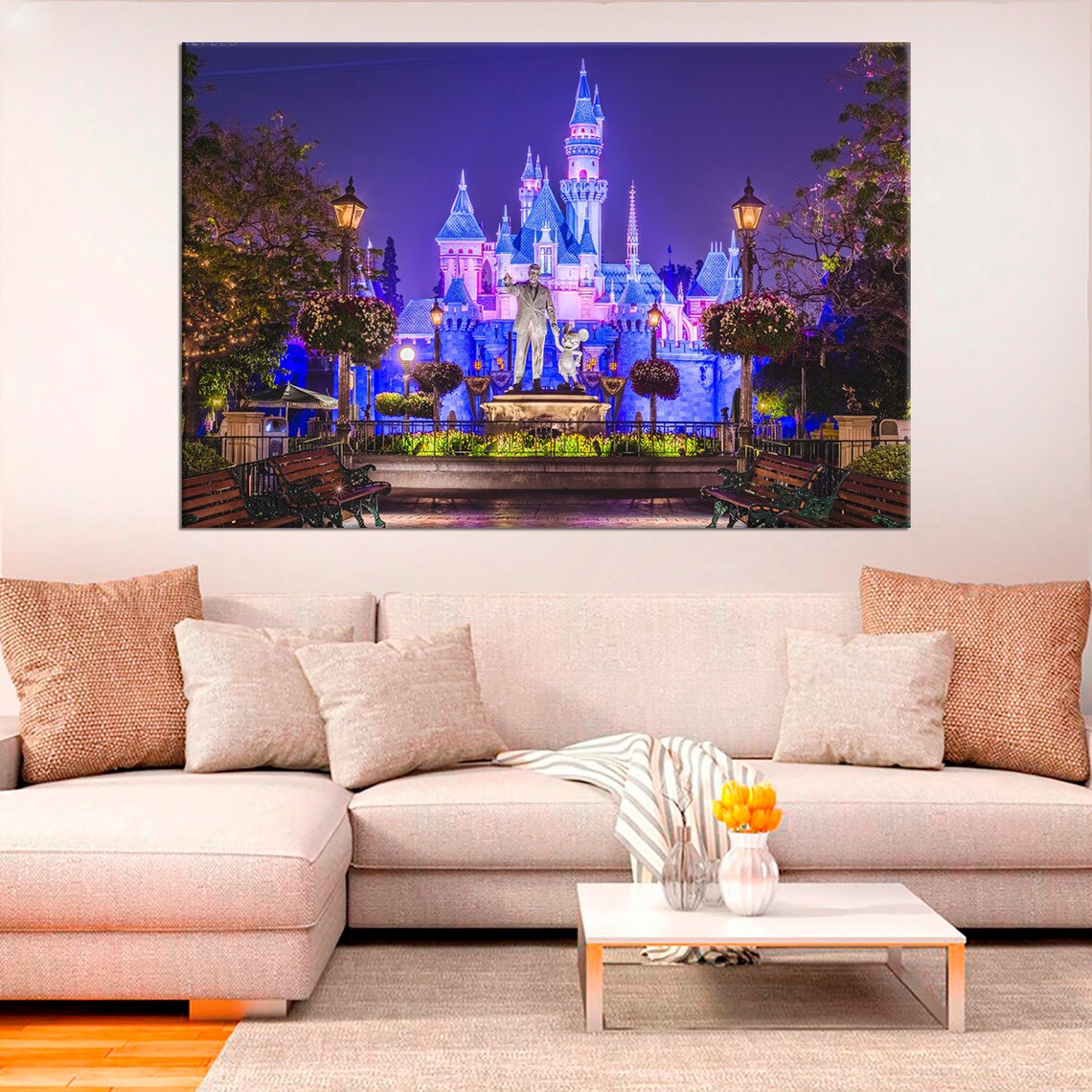 Sleeping Beauty Castle Disney Art Picture Wall Art Christmas Etsy
