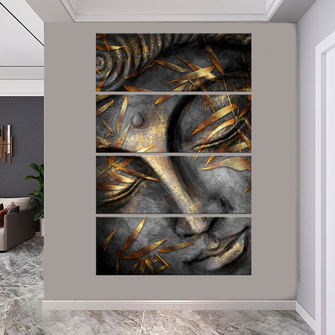 Buddha Spiritual Wall Art Buddhism Religion Zen Canvas Painting ...