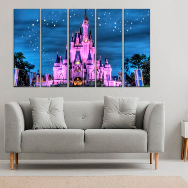 Large Cinderella Castle Wall Art Etsy