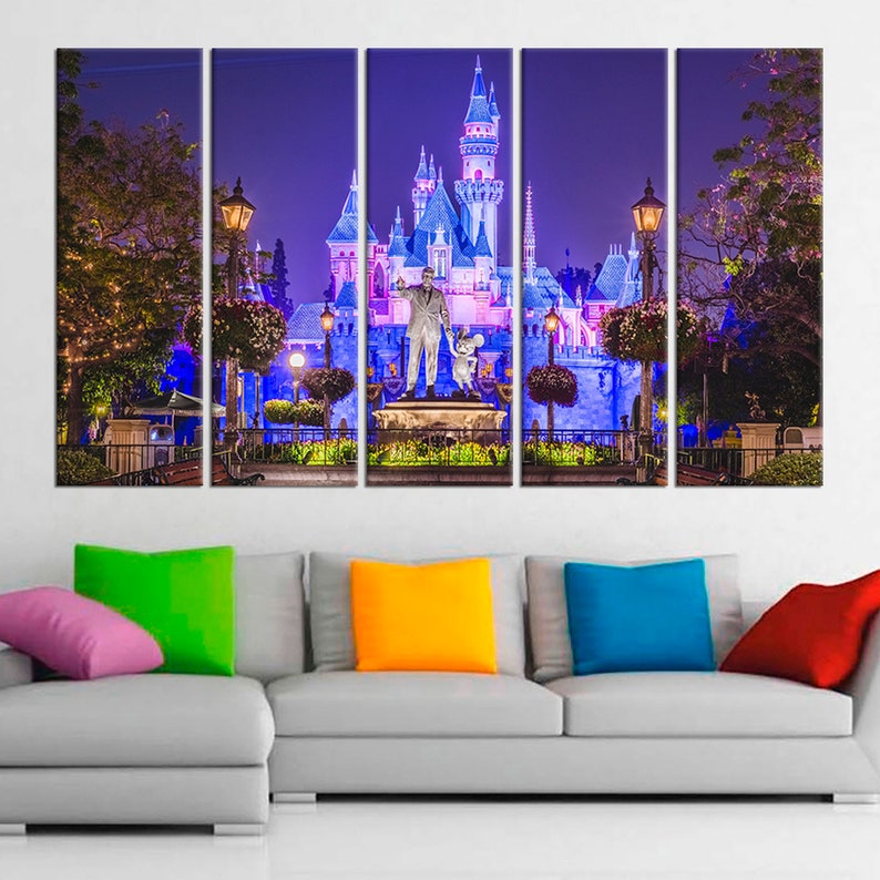 Sleeping Beauty Castle Disney Art Picture Wall Art Christmas Etsy