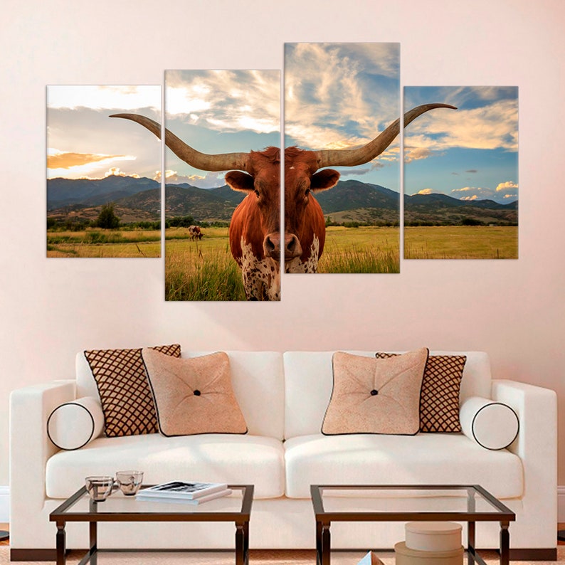 Texas Longhorn Decor Animal Print Fine Art Photography Bedroom Etsy