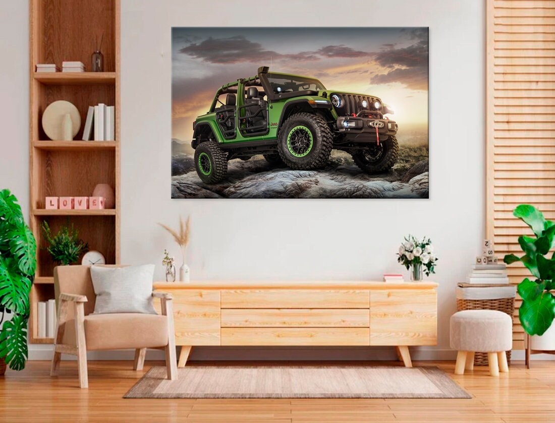 Jeep Wrangler Canvas Wall Art - Etsy