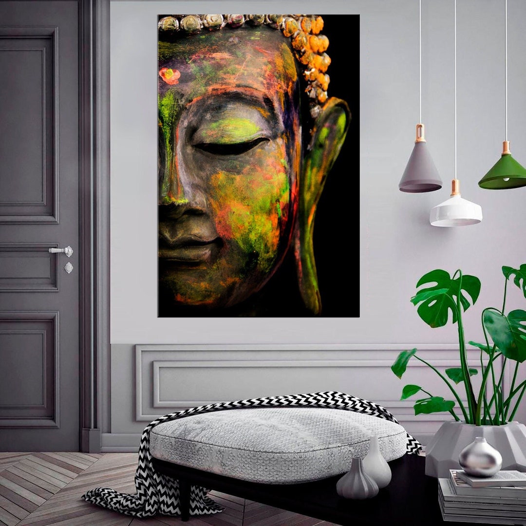 Buddha Spiritual Wall Art Zen Canvas Painting Meditation Print Fashion ...