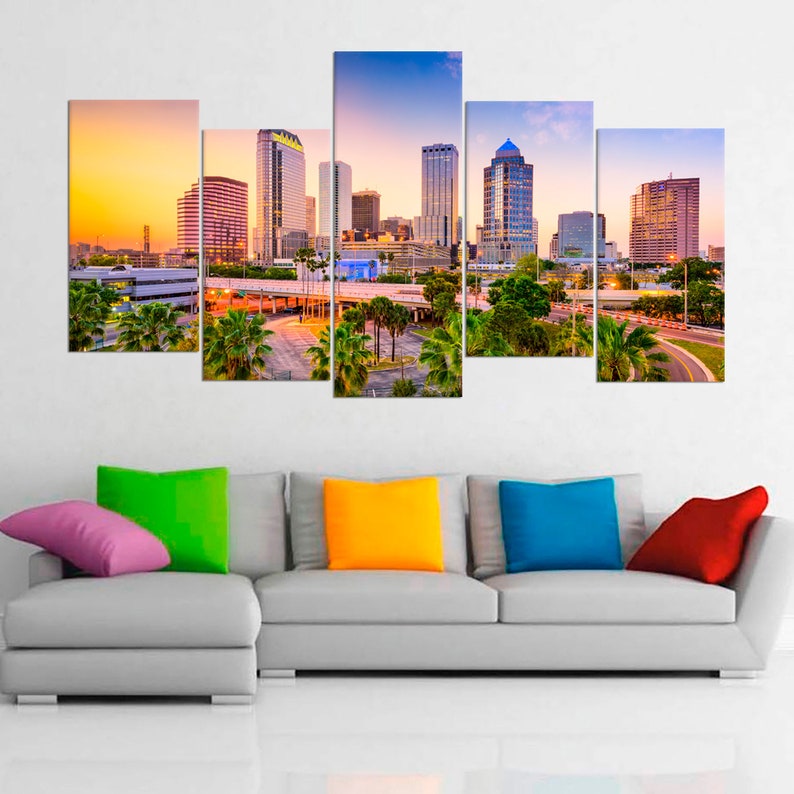 Tampa City Florida Photo USA Downtown Home Decor Art Print Etsy