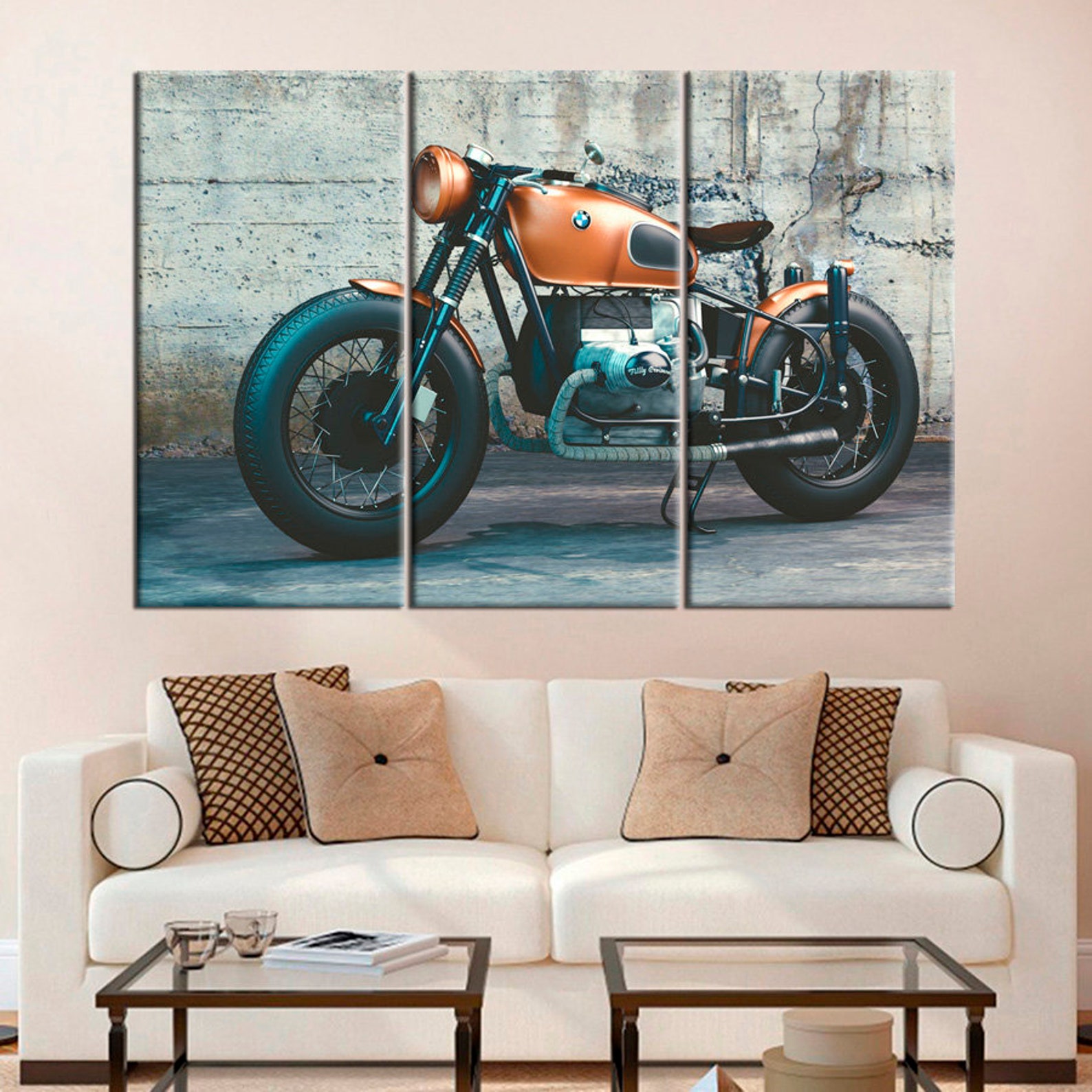 BMW R80 Motorcycle Canvas Print Room Decor Motorbike wall art | Etsy