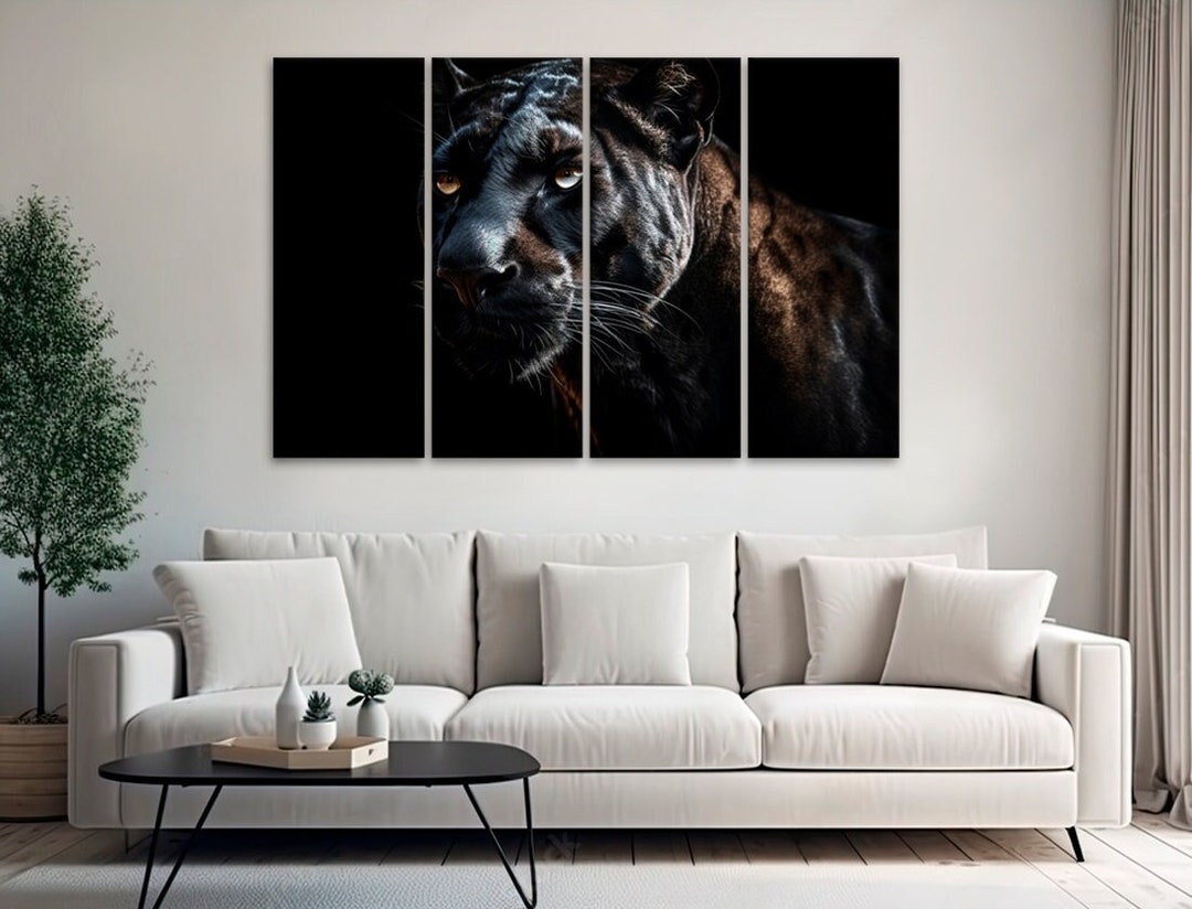 stunning-black-panther-canvas-wall-art-big-cat-in-fine-art-etsy