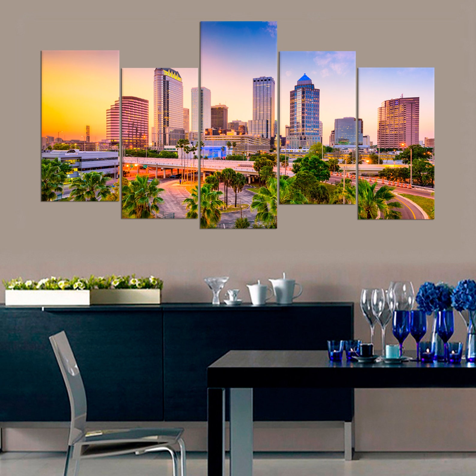 Tampa City Florida Photo USA Downtown Home Decor Art Print Etsy