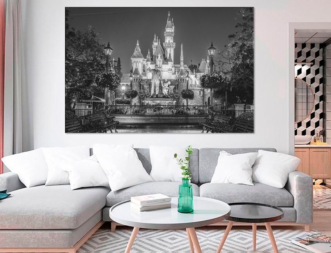 Black & White Disney Wall Art Sleeping Beauty Kids Room Decor Kids Room