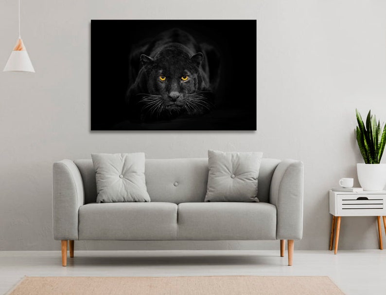 Black Panther Wall Art Painting the Picture Print on Canvas Etsy