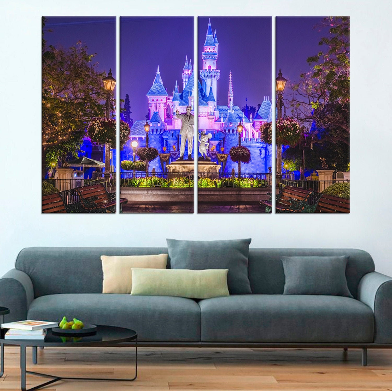 Sleeping Beauty Castle Disney Art Picture Wall Art Christmas Etsy