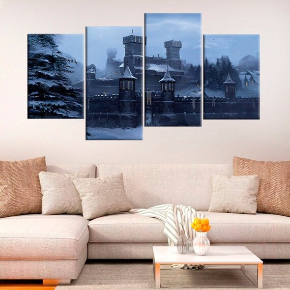 Winterfell Game Of Thrones Extra Large Wall Art Movie Poster Canvas Print Bedroom Wall Art Movie Room Decor Gift Idea Fine Art Prints