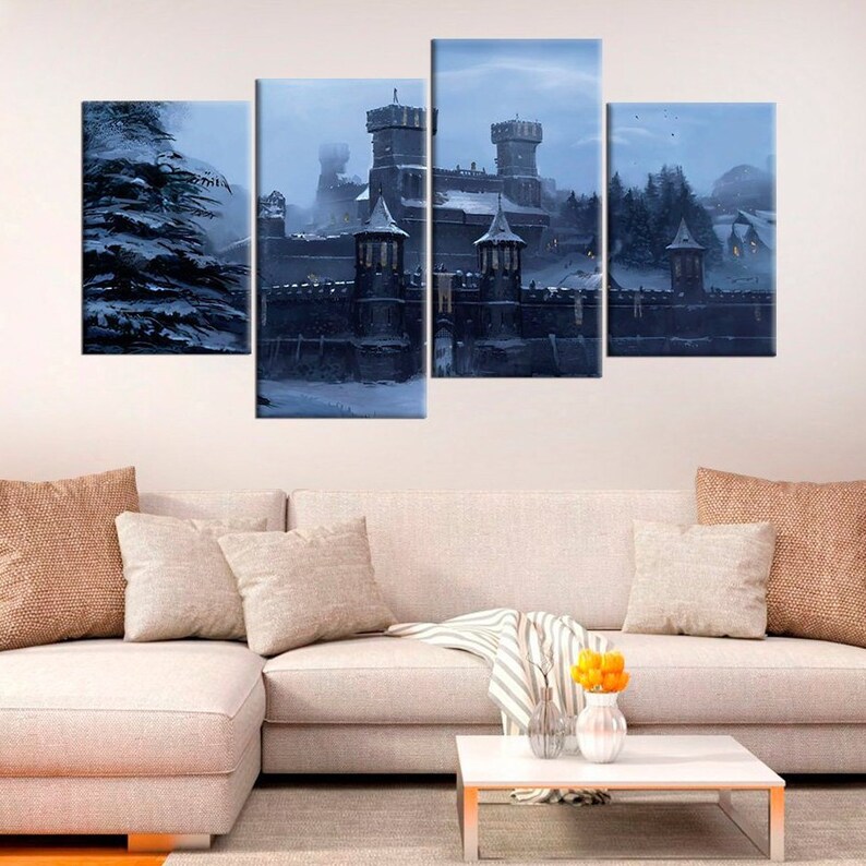 Winterfell Game Of Thrones Extra Large Wall Art Movie Poster Canvas Print Bedroom Wall Art Movie Room Decor Gift Idea Fine Art Prints