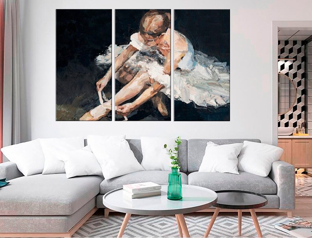 Ballerina Swan Painting Print Ballet Wall Art Girls Room Decor Romantic ...