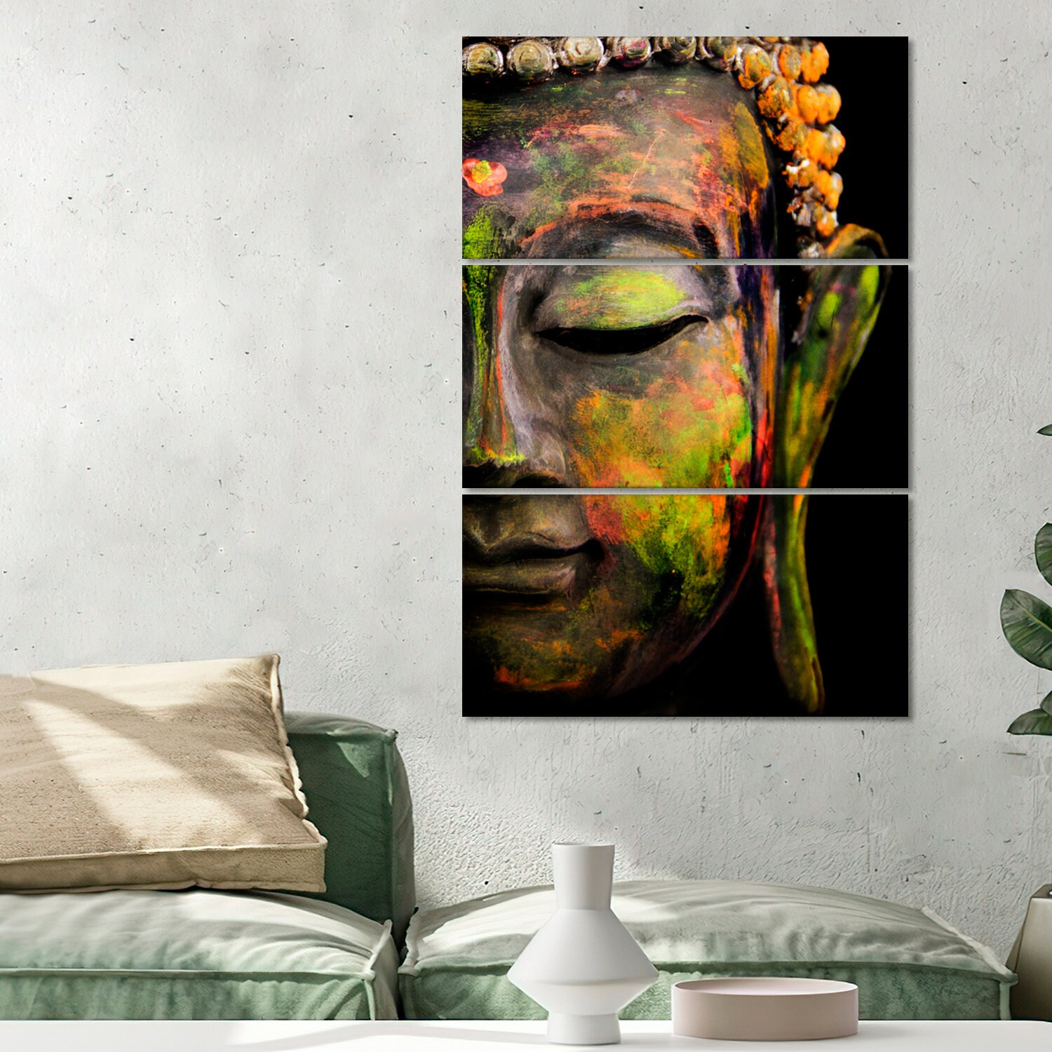 Buddha Spiritual Wall Art Zen Canvas Painting Meditation Print Fashion ...