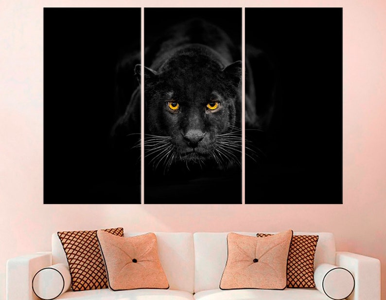 Black Panther Wall Art Painting The Picture Print On Canvas Etsy
