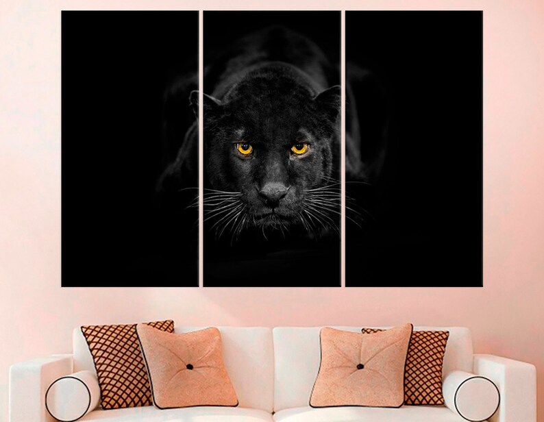 Black Panther Wall Art Painting the Picture Print on Canvas Etsy