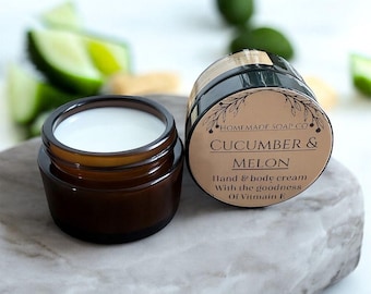 Natural Hand and Body Moisturising Cream (30ml) - Travel Size Organic Lotion, Botanical Hand Cream Gift, Hydrating Moisturiser for Dry Skin