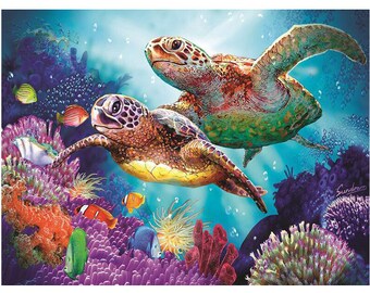 Animal Peacock Fluorescent paper puzzle 1000 pieces