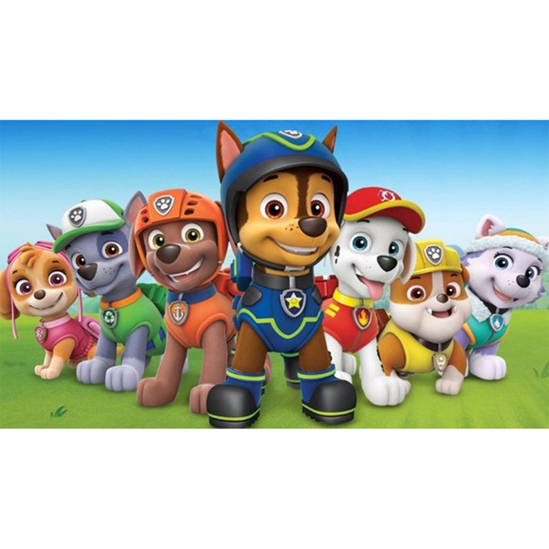 5D diamond painting FULL DRILL 40 x 30 cm PAW PATROL DIY