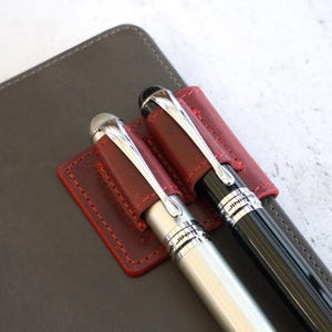 Magnetic Leather Double Fountain Pen Clip for Travelers Covers, Books & Notebooks
