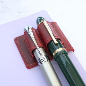 Magnetic Leather Large Fountain Pen Clip for Travelers Covers, Books & Notebooks