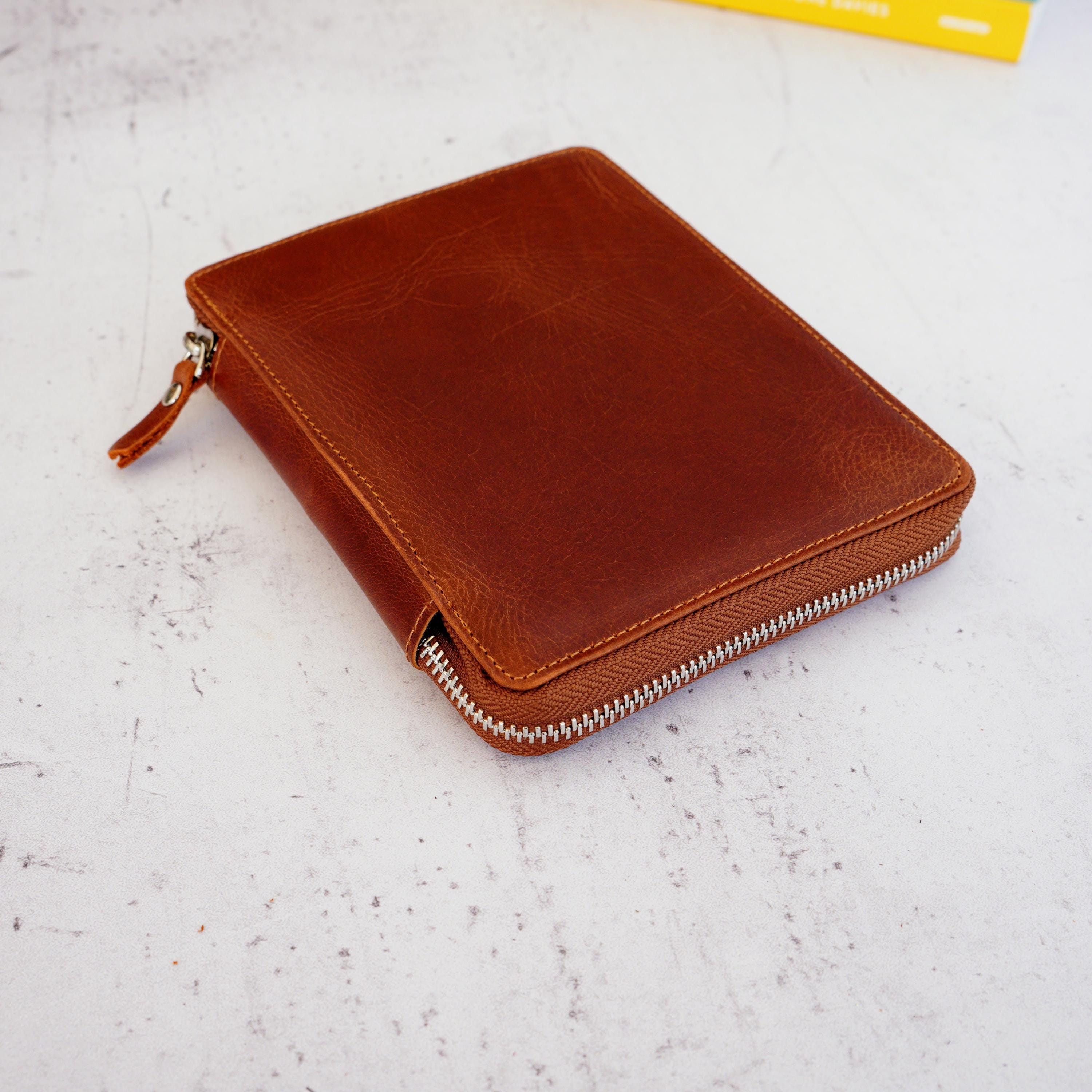 ファスナー付き5本差しレザー万年筆ケース | ペンホルダー7色 - Etsy 日本