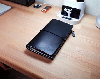 Funda para cuaderno de viajero regular con inserto organizador/billetera desmontable