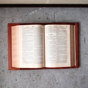 Leather Large Bible Cover Compatible with Hardcover NIV, ESV Study Bibles, KJV and Others