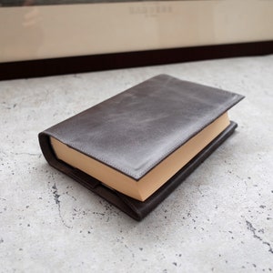 Adjustable Book Cover - Leather Book Sleeve for Paperback, Bible and Journal