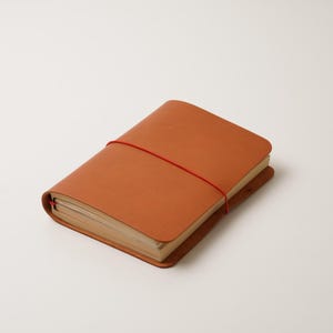 Leather B6 Travelers Notebook Cover: Fits Stalogy & Leuchtturm1917 Tan