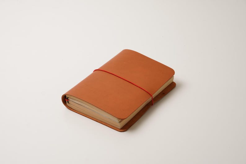 Leather B6 Travelers Notebook Cover: Fits Stalogy & Leuchtturm1917 Tan