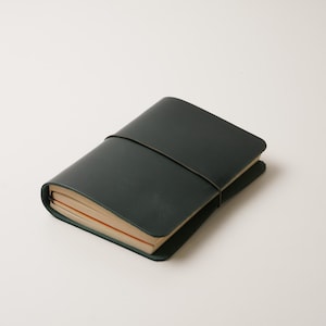 Leather B6 Travelers Notebook Cover: Fits Stalogy & Leuchtturm1917 Green