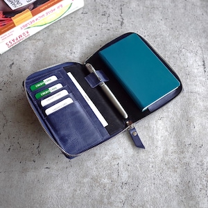 Capa de couro com zíper Stalogy 365Days Notebook (A6) | 6 cores | Carteira Everyday Carry A6